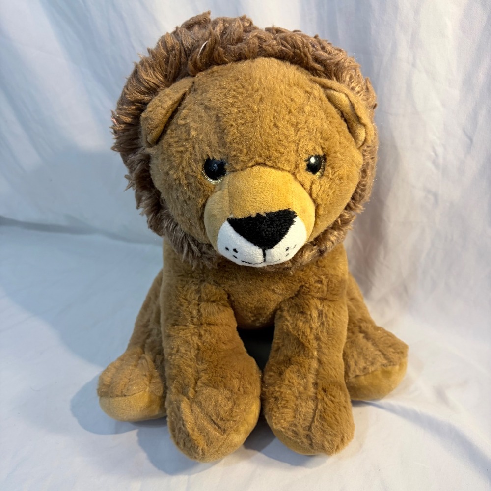 Large Lion Plush Stuffed Animal‎ Brown Mane Safari Jungle Toy
